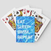 Eat Sleep Swim Herhalen zwembad Aquatisch Pokerkaarten (Achterkant)