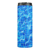 Eat Sleep Swim Herhalen zwembad Aquatisch Thermosbeker (Achterkant)