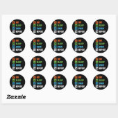 Eat Sleep Swim Herhalen zwemmen Ronde Sticker (Vel)