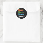 Eat Sleep Swim Herhalen zwemmen Ronde Sticker (Tas)