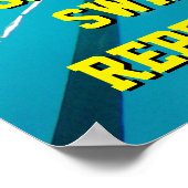 EAT SLEEP SWIM HERPEAT-posters voor zwembaden Poster (Hoek)
