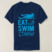 EAT SLEEP SWIM HERPEAT Shirt Pool Water Gi (Design voorkant)