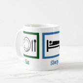 Eat Sleep Swim Koffiemok (Voorkant links)