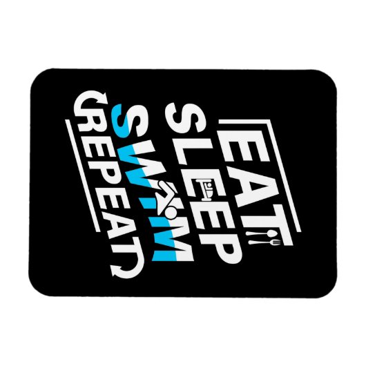 Eat Sleep Swim Magneet (Horizontaal)