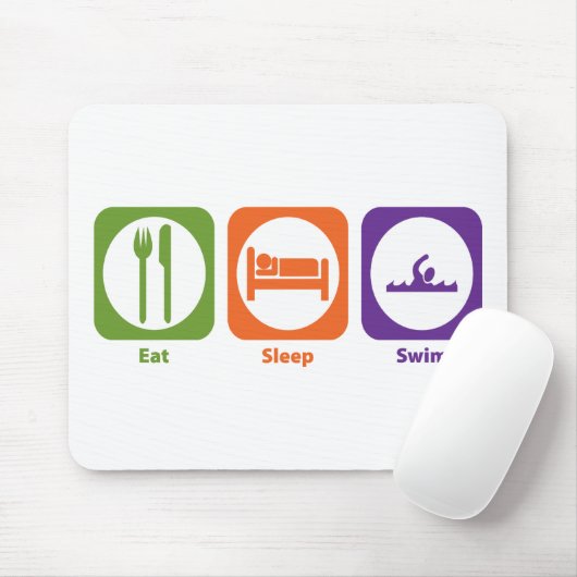 Eat Sleep Swim Muismat (Met muis)