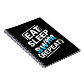 Eat Sleep Swim Notitieboek (Rechterzijde)