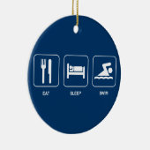 Eat Sleep Swim Ornament (Rechts)