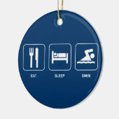 Eat Sleep Swim Ornament (Links)