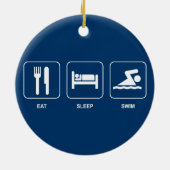 Eat Sleep Swim Ornament (Achterkant)