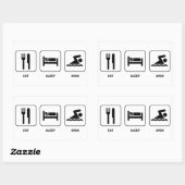 Eat Sleep Swim Rechthoekige Sticker (Vel)