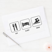 Eat Sleep Swim Rechthoekige Sticker (Envelop)