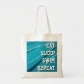 EAT SLEEP SWIM REPEAT-canvas tassen (Voorkant)