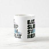 Eat Sleep Swim Repeat - Leuke Mok voor zwemliefheb (Center)