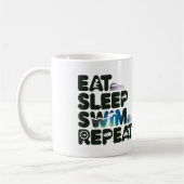 Eat Sleep Swim Repeat - Leuke Mok voor zwemliefheb (Links)