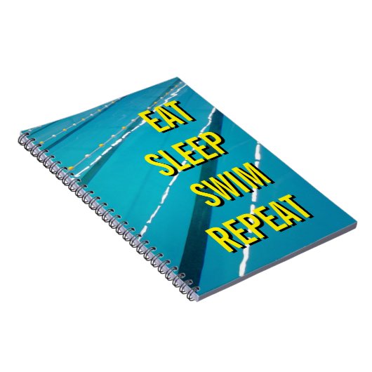 EAT SLEEP SWIM REPEAT notitieboek journal (Rechterzijde)