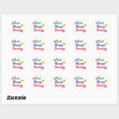 Eat Sleep Swim Ronde Sticker (Vel)