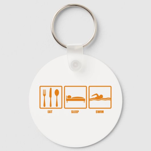 Eat Sleep Swim Sleutelhanger (Voorkant)