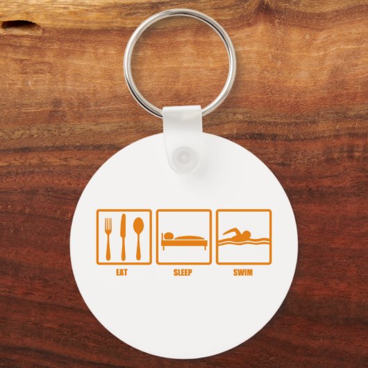Eat Sleep Swim Sleutelhanger (Voorkant)