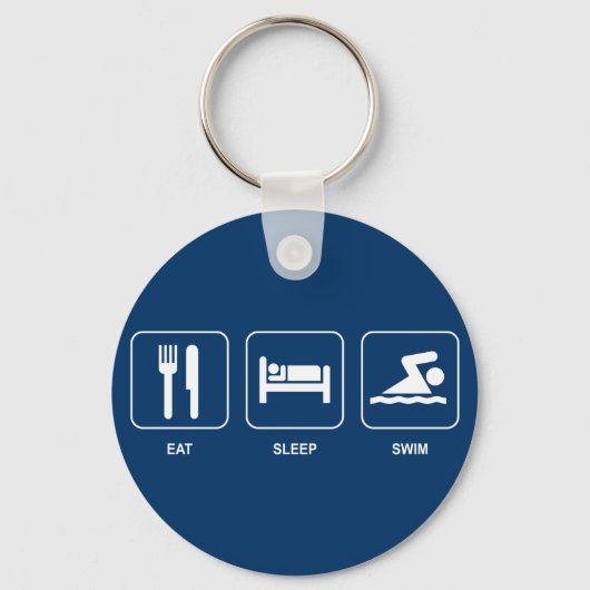 Eat Sleep Swim Sleutelhanger (Voorkant)