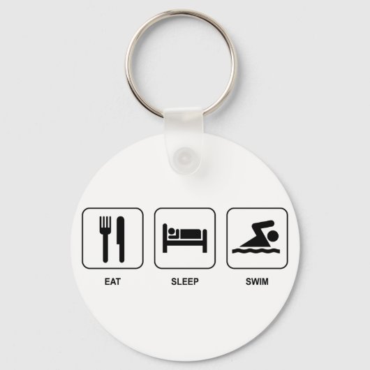 Eat Sleep Swim Sleutelhanger (Voorkant)