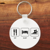 Eat Sleep Swim Sleutelhanger (Voorkant)