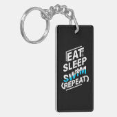 Eat Sleep Swim Sleutelhanger (Voorkant Links)