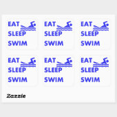 Eat Sleep Swim Vierkante Sticker (Vel)