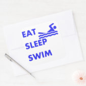 Eat Sleep Swim Vierkante Sticker (Envelop)