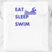 Eat Sleep Swim Vierkante Sticker (Tas)