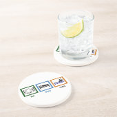 Eat Sleep Swim Zandsteen Onderzetter (Zijkant)