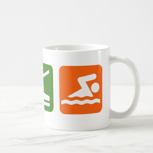 Eat Sleep Swimming Koffiemok (Rechts)