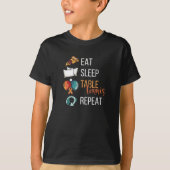 Eat Sleep Table Tennis Herhalen Ping Pong Sport T-shirt (Voorkant)