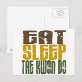Eat Sleep Tae Kwon Do 1 Briefkaart (Voorkant / Achterkant)