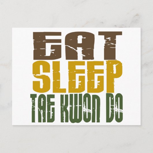 Eat Sleep Tae Kwon Do 1 Briefkaart (Voorkant)