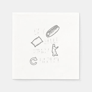 Eat Sleep Tai Chi Herhaal Gift Idee Servet