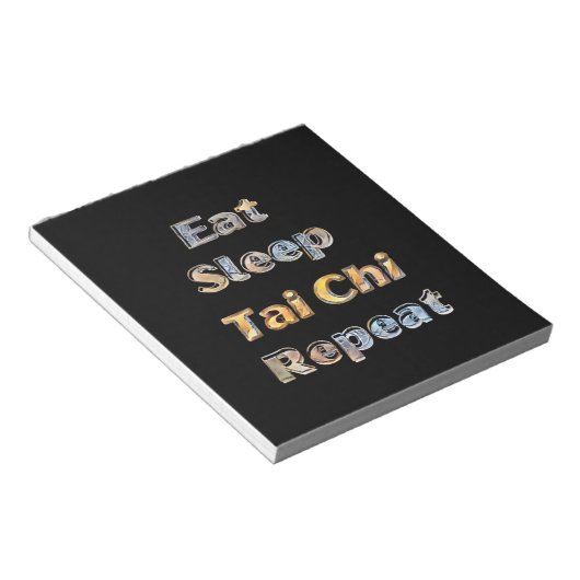 Eat Sleep Tai Chi Herhalen Notitieblok (Schuin)