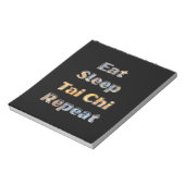 Eat Sleep Tai Chi Herhalen Notitieblok (Linkerzijde)