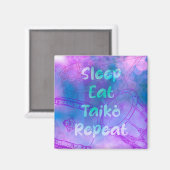 Eat sleep taiko repeat magneet (Voorkant / Achterkant)