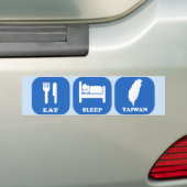 Eat Sleep Taiwan Bumpersticker (Op auto)