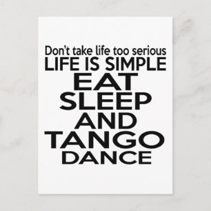 EAT SLEEP TANGO BRIEFKAART