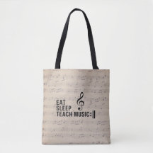 Eat Sleep Teach Music Herhaal Music Humor