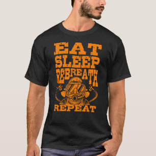 Eat Sleep Technical Divers Reademther Herhalen T-shirt