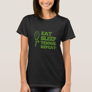 Eat Sleep Tennis en herhaal T-shirt