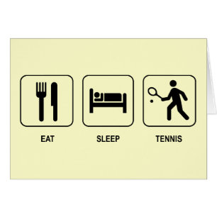 Eat Sleep Tennis-kaart