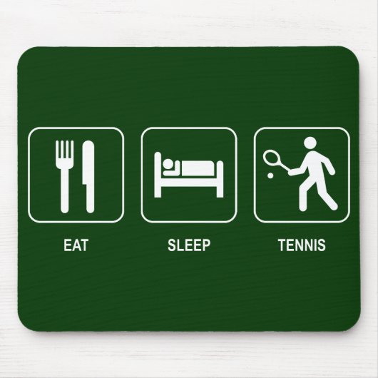 Eat Sleep Tennis Mousepad Muismat (Voorkant)