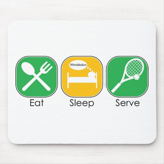 Eat Sleep Tennis Muismat (Voorkant)