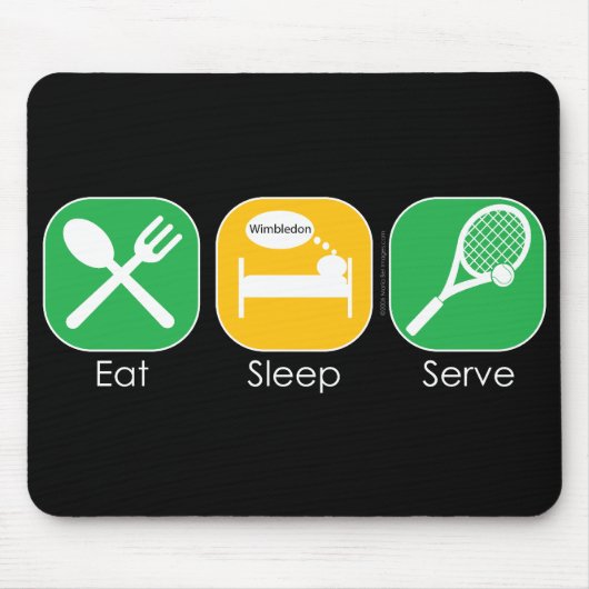 Eat Sleep Tennis Muismat (Voorkant)