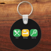 Eat Sleep Tennis Sleutelhanger (Voorkant)
