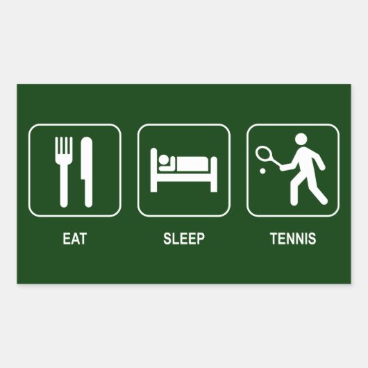 Eat Sleep Tennis Sticker (Voorkant)
