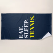 Eat Sleep Tennis Strandlaken (Voorkant)